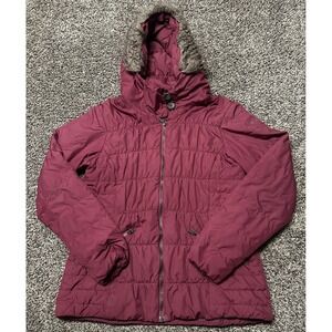 Columbia Women's Thermal Coil Insulated Puffer Jacket With Hood Full Zip Sz Med